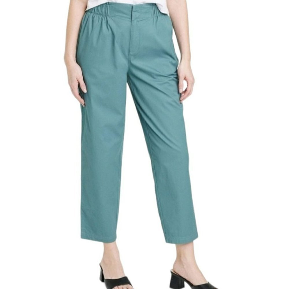 Women's High-Rise Tapered Ankle Chino Pants A New Day | Small